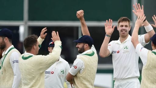 Cricket team celebrating victory on field