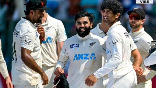 Cricket players celebrating during a sunny match day