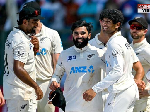 Cricket players celebrating during a sunny match day