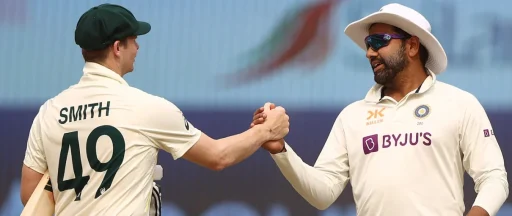 Cricketers handshake after match