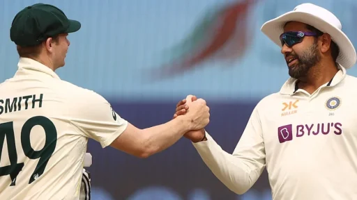 Cricketers handshake after match