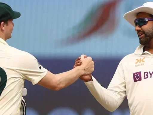 Cricketers handshake after match