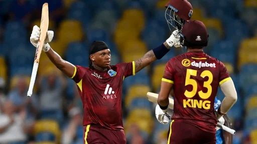 Cricket players celebrating during a match