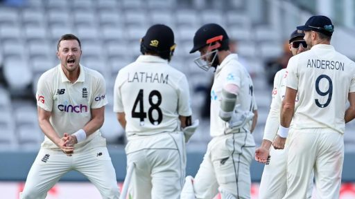 Cricketer exults during a test match against opponents