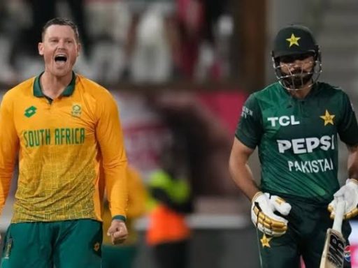 South African cricketer celebrating, Pakistani batsman walking