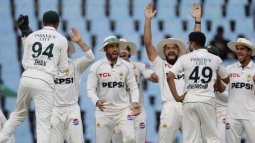 Cricket team celebrating victory on the field