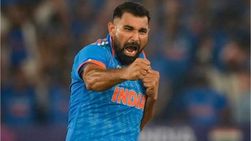 Indian cricketer celebrating during a match.