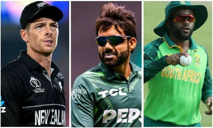 Three cricketers from New Zealand, Pakistan, and South Africa